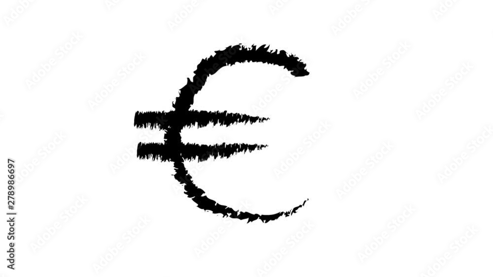 Hand Drawn Animation Of Euro Sign Loop/ 4k animation of a doodle euro currency sign hand drawn made looping Hand Drawn Animation Of Euro Sign Loop/ 4k animation of a doodle euro currency sign hand drawn made looping