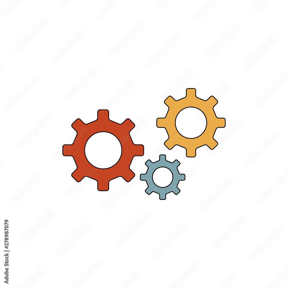 Gear icon with place for your text. illustration Gear icon with place for your text. illustration