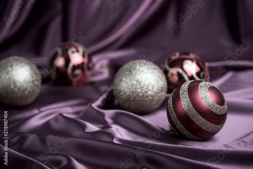 Christmas background with balls photo