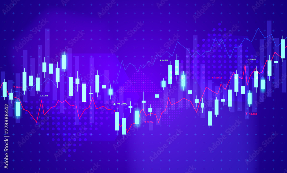 Stock market trading graph. Financial backdrop design. Stock exchange concept. Vector illustration Stock market trading graph. Financial backdrop design. Stock exchange concept. Vector illustration