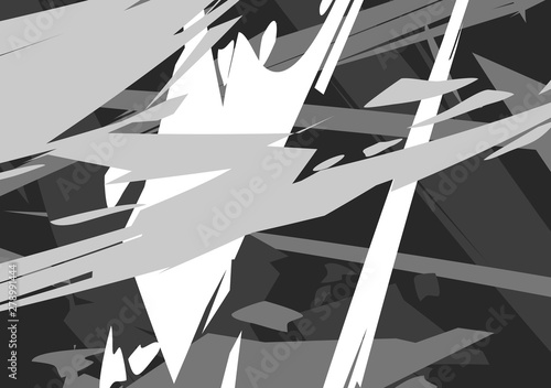 Black and white abstract background. geometric shapes. Poster.