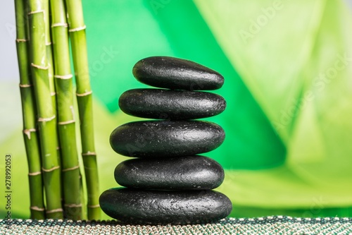 Balancing Pebbles with Bamboo