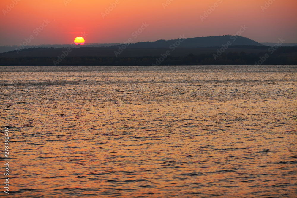 sunset on the beach