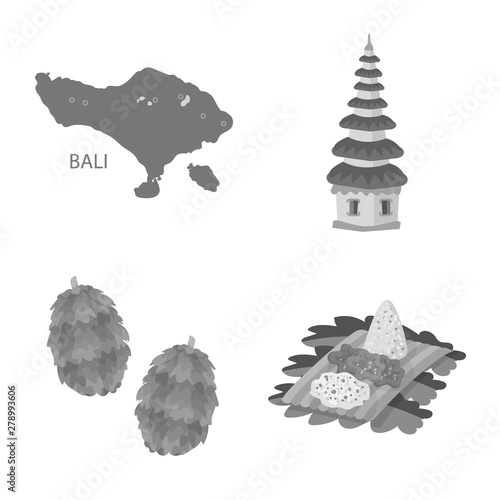 Vector illustration of asian and geography sign. Collection of asian and tourism vector icon for stock.