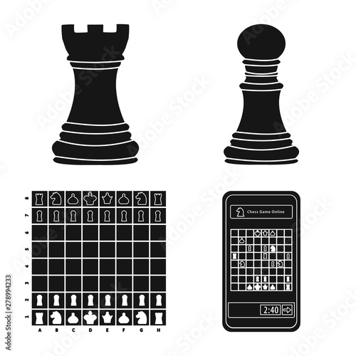 Vector illustration of club and target symbol. Collection of club and game vector icon for stock.