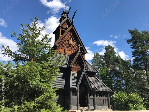 Photography old church in the Oslo village