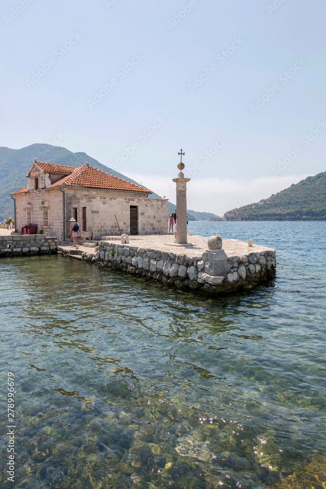 Island of Gospa-od-Shkrpjela in the Bay of Kotor
