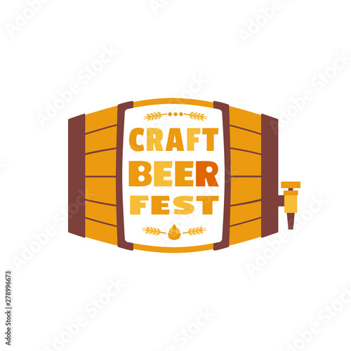 Craft Beer Festival hand drawn flat color vector icon