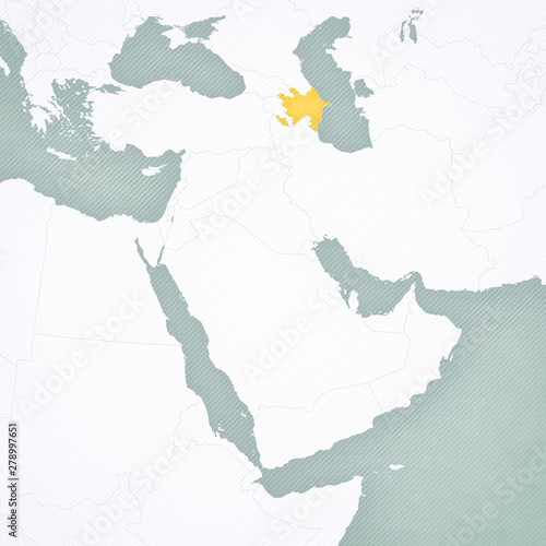 Map of Middle East - Azerbaijan © Tindo