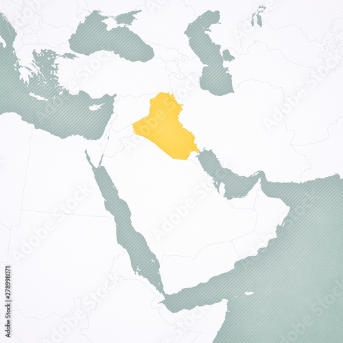Map of Middle East - Iraq © Tindo