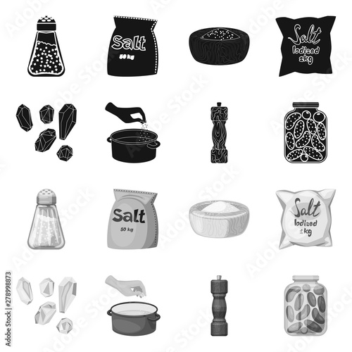 Isolated object of cooking and sea icon. Collection of cooking and baking stock vector illustration.