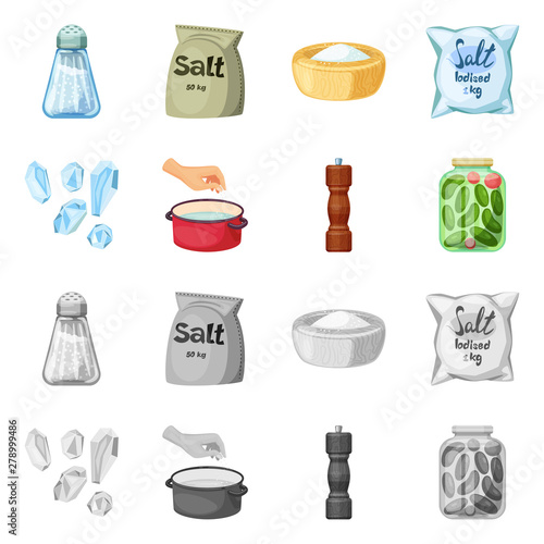 Isolated object of cooking and sea sign. Collection of cooking and baking vector icon for stock.