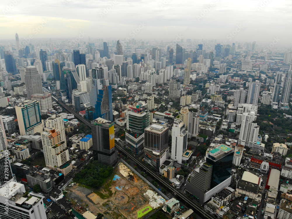 Bangkok Thailand - March 7 2018: Aerial Shot Of The Emporium And