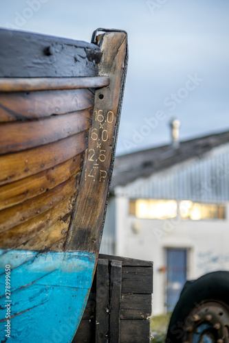 wooden old boat detail