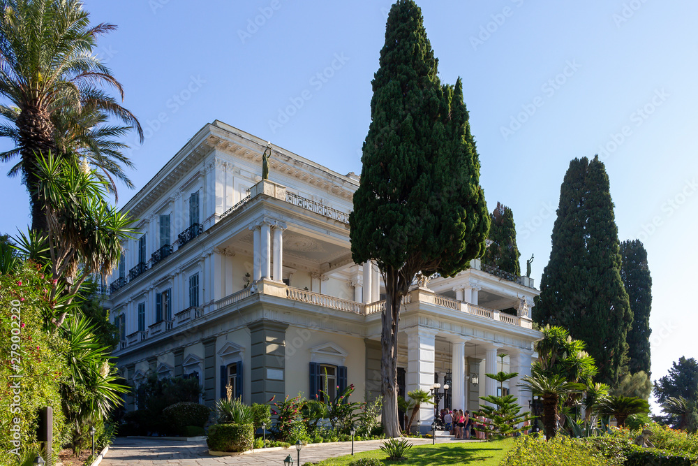 The Palace of Empress Sissi in Gastouri on Corfu, Greece