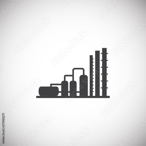 Oil rig related icon on background for graphic and web design. Simple illustration. Internet concept symbol for website button or mobile app.