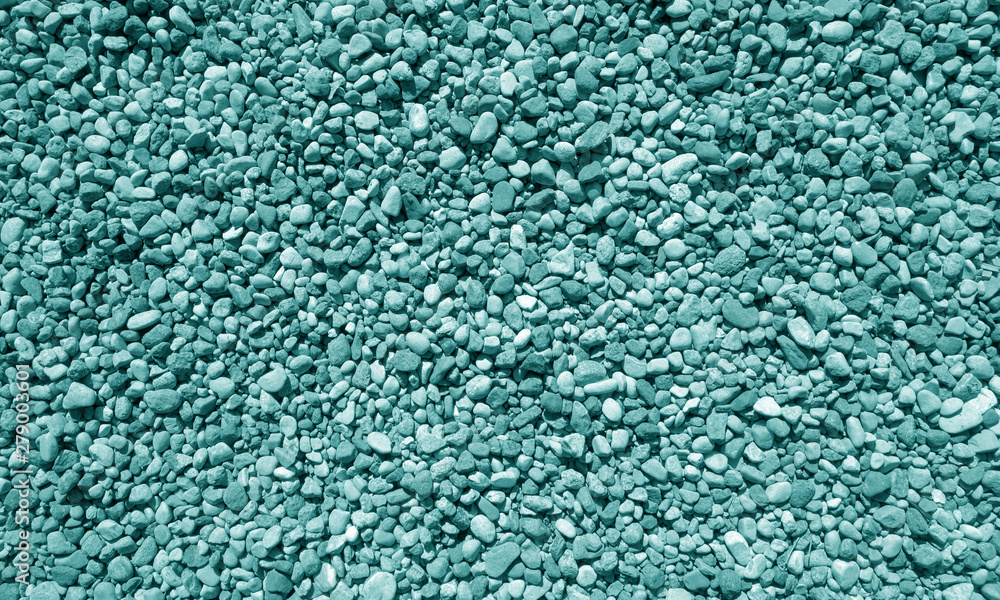 Pile of small gravel stones in cyan tone. Pile of small gravel stones in cyan tone.