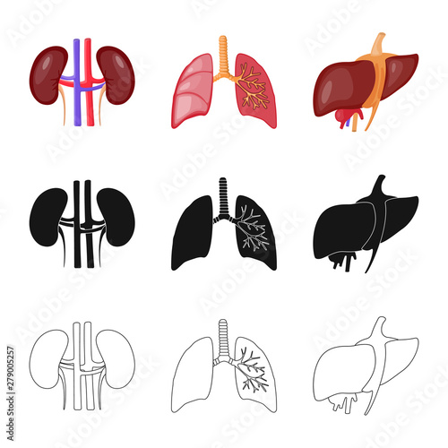 Vector design of biology and scientific sign. Collection of biology and laboratory stock vector illustration.