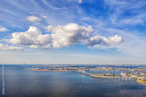 Beautiful sea side aerial p...