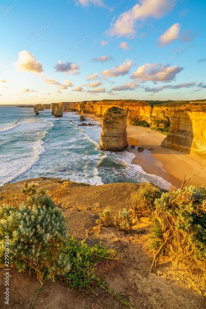 twelve apostles at sunset,great ocean road at port campbell, australia 82