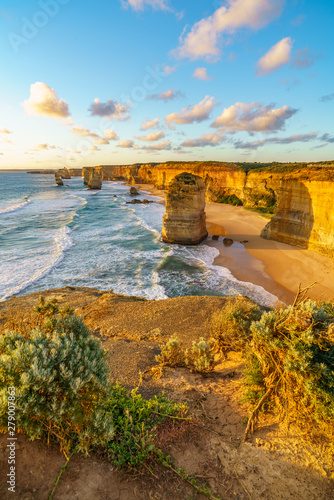 Obraz na płótnie twelve apostles at sunset,great ocean road at port campbell, australia 82 w salonie