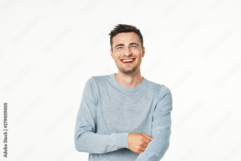 Fototapeta premium portrait of young man isolated on white background