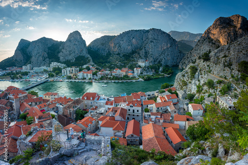 Omiš view from Tvrđava Starigrad-Fortica photo