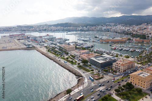 The sea port of Palma de Mallorca