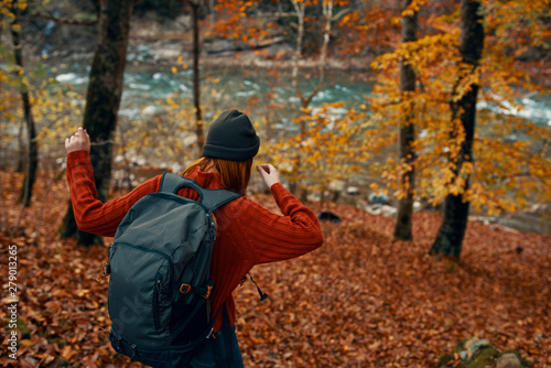 boy in autumn forest