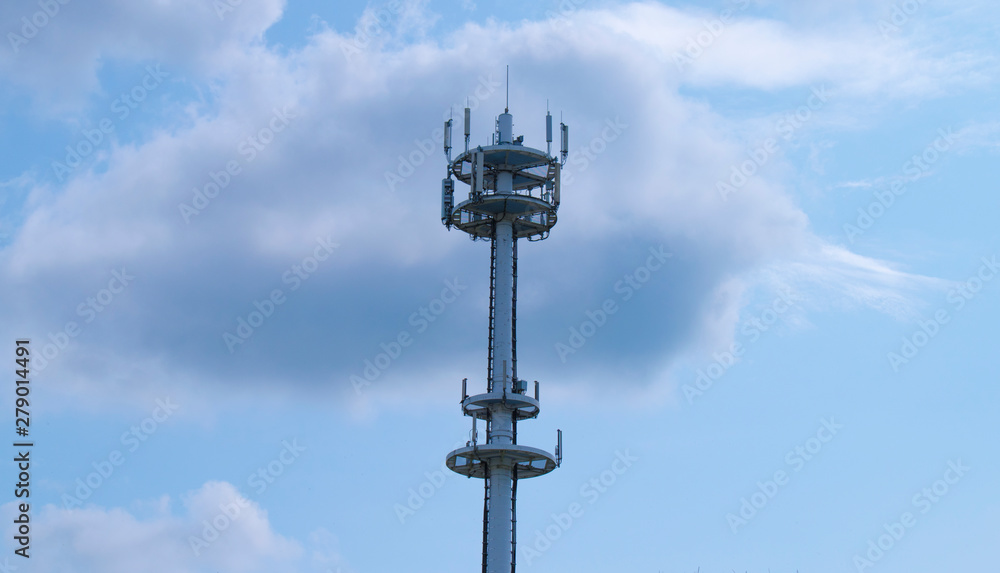 antenna on blue sky