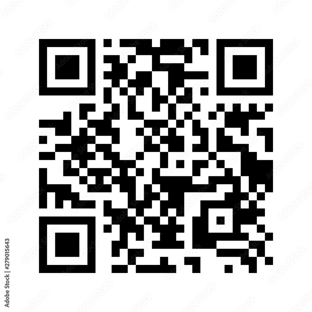 Modern QR code isolated on white background for scanning with smartphone. QRcode icon. Flat design element for mobile app, payment system, retail, online shopping Modern QR code isolated on white background for scanning with smartphone. QRcode icon. Flat design element for mobile app, payment system, retail, online shopping