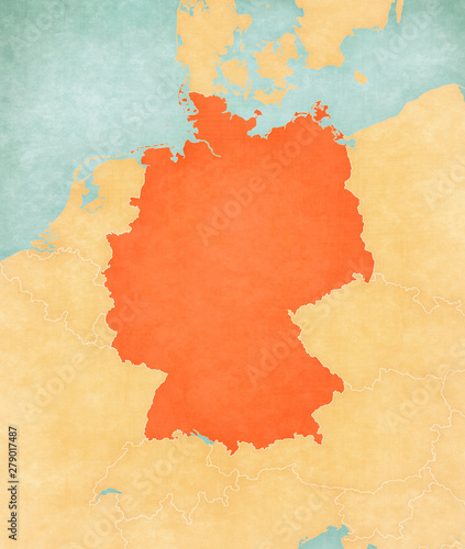 Fotografia Map of Germany