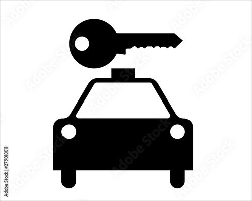 Chiave automobile pittogramma  icona vettoriale 