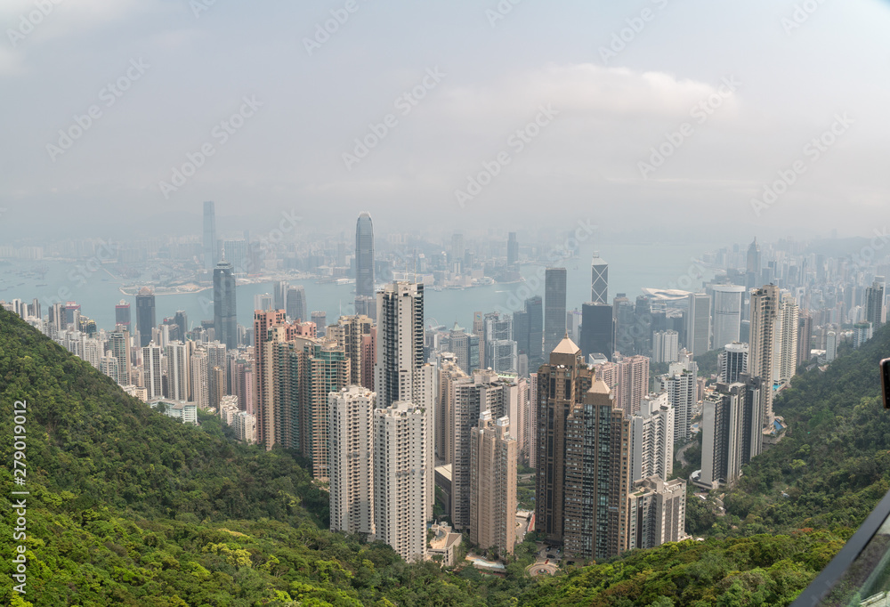 View at the Hong Kong from Victoria Peak.