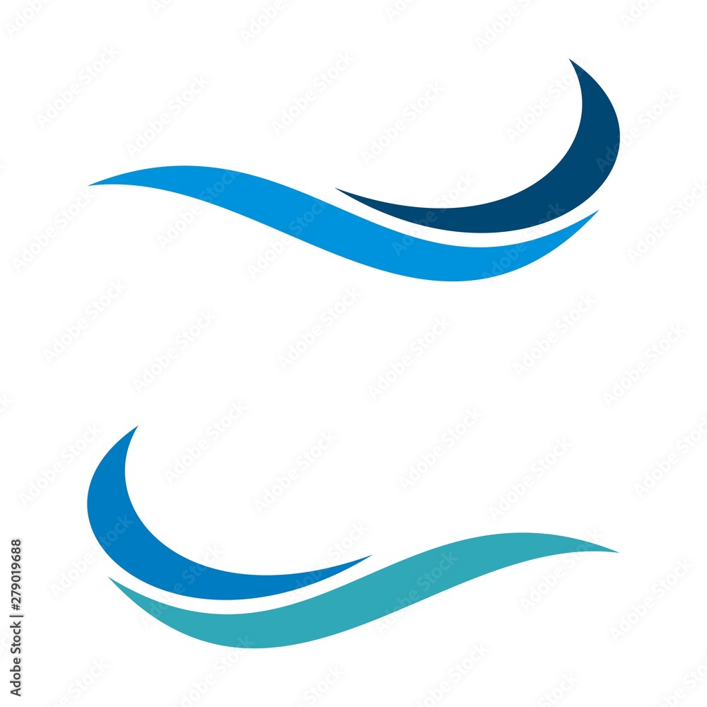Set of Colorful Waves Swoosh Vector Logo Template Illustration Design.  Vector EPS 10 Stock Photo - Alamy