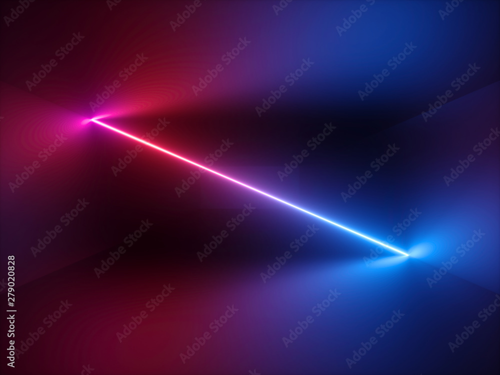 3d render, pink red blue neon light, abstract background with glowing line, cyber space in virtual reality, night club room interior, fashion podium or stage, empty corridor in ultraviolet spectrum 3d render, pink red blue neon light, abstract background with glowing line, cyber space in virtual reality, night club room interior, fashion podium or stage, empty corridor in ultraviolet spectrum