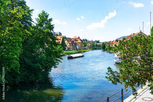 Bamberg old historic city in Bavaria at the river Regnitz