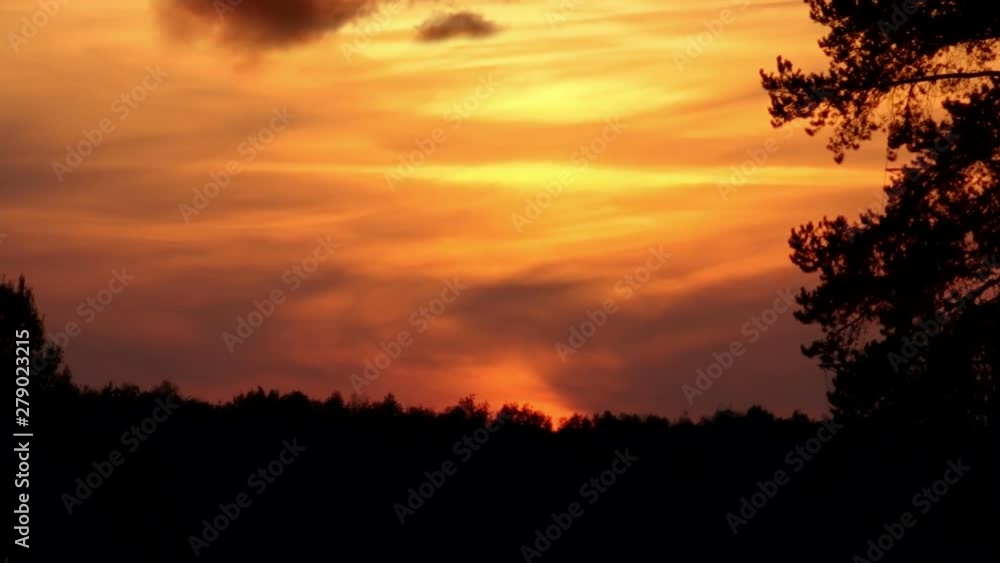 Sunset Sky Timelapse Landscape Sunset Sky Timelapse Landscape