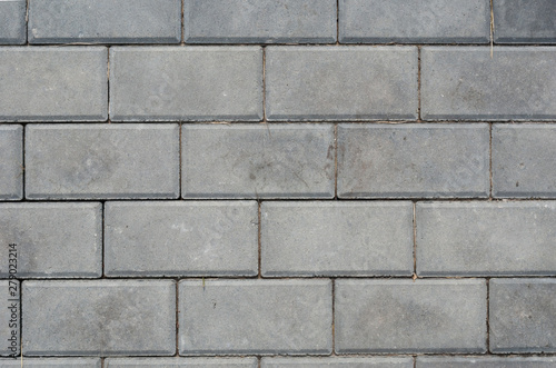 Brick pavement tile  top view. Light sidewalk  pavement texture