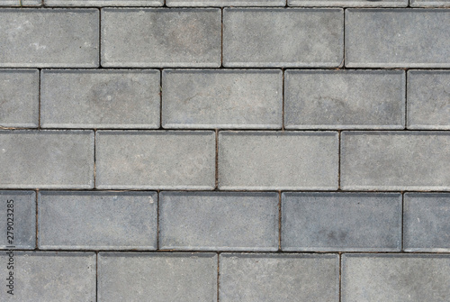 Brick pavement tile, top view. Light sidewalk, pavement texture