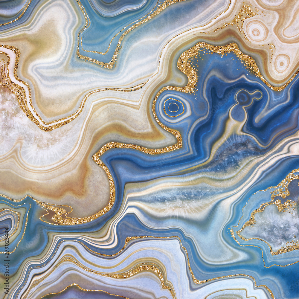 Fototapeta Abstrakcyjne tło w kolorze piasku, nieba i złota