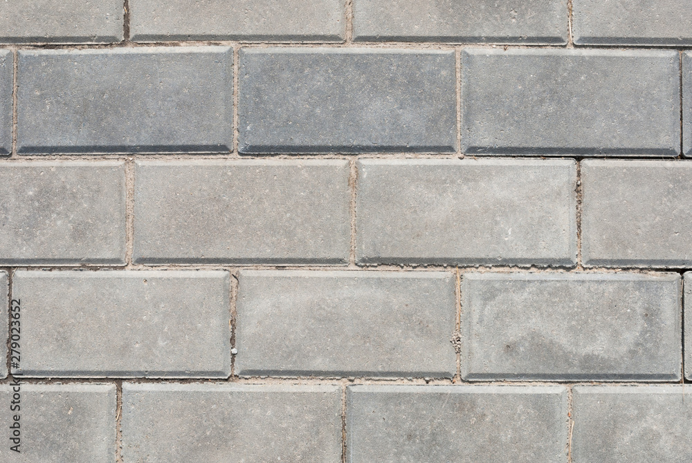 Brick pavement tile, top view. Light sidewalk, pavement texture Brick pavement tile, top view. Light sidewalk, pavement texture