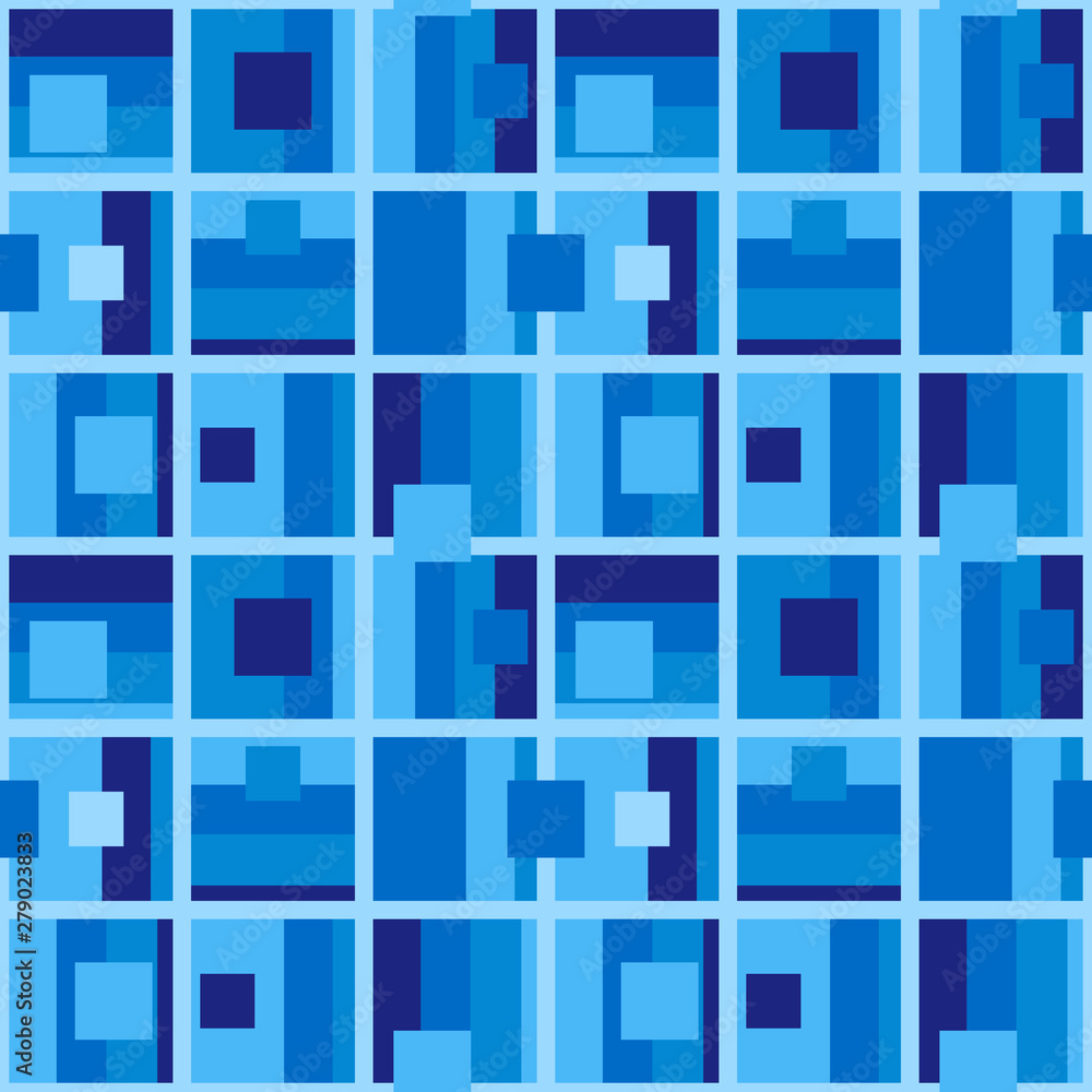 Abstract flat retro seamless pattern with rectangles. Timeless simple vector ornament. Abstract flat retro seamless pattern with rectangles. Timeless simple vector ornament.