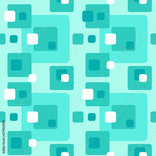 Abstract flat retro seamless pattern with rectangles. Timeless simple vector ornament.