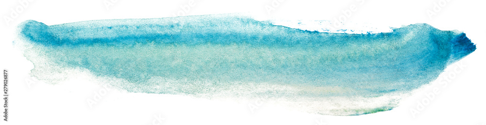 Watercolor blue stain paint. on white background isolated paint texture on textured paper. freehand brush stroke Watercolor blue stain paint. on white background isolated paint texture on textured paper. freehand brush stroke
