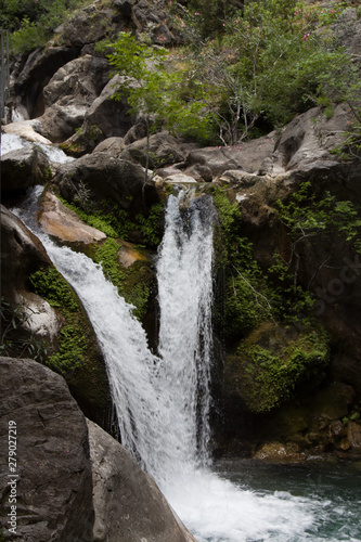 canyon and waterfalls in the mountains of Alanya, Turkey, Sapadere. A beautiful journey in the.cool of the summer on a hot day.