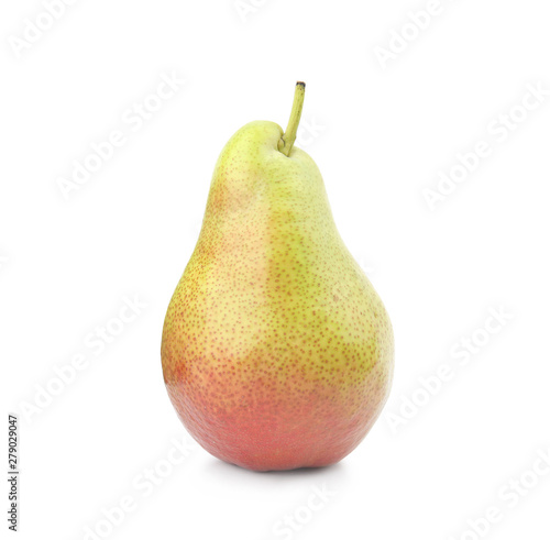 Ripe fresh juicy pear isolated on white