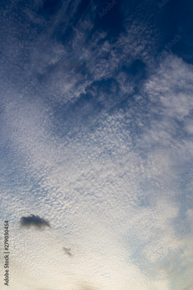 Fototapeta premium Beautiful Twilight sunset sky with tiny clouds. Nature concept background