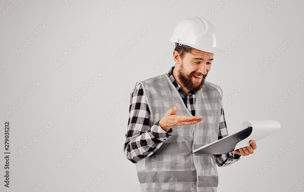 full length portrait of a construction worker full length portrait of a construction worker
