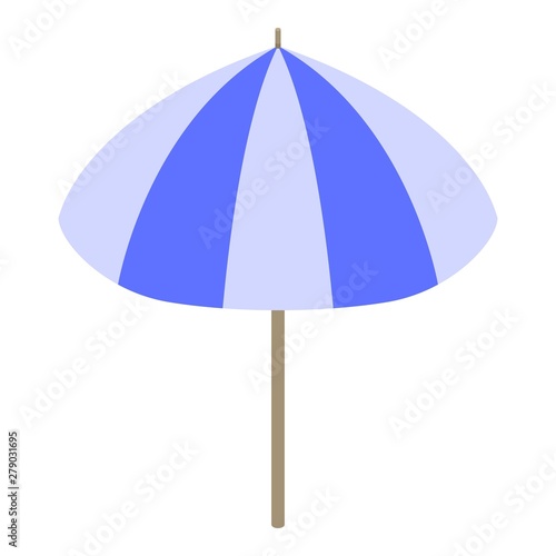 Grey blue umbrella icon. Isometric of grey blue umbrella vector icon for web design isolated on white background